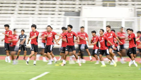 Timnas Indonesia U-23 bersiap menjalani laga uji coba internasional bergengsi menghadapi Mali U-23 dalam dua pertandingan yang digelar di Stadion Pakansari, Cibinong. Foto:Ist